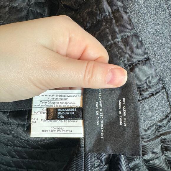 NWT Andrew Marc Dunbar Military Melton Wool Coat Charcoal Gray Small - Picture 13 of 15